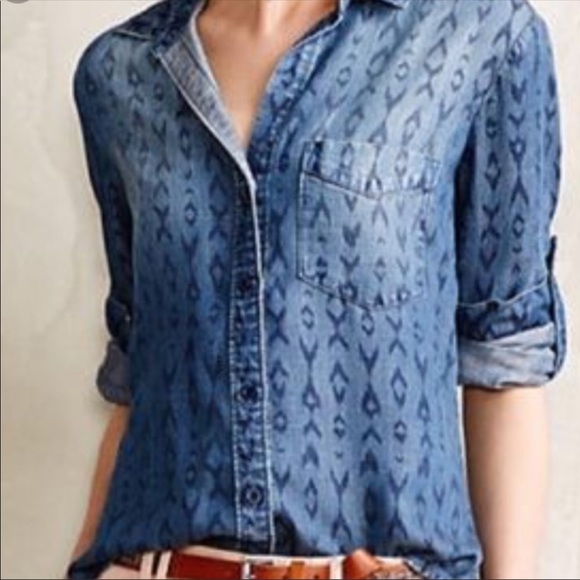 Cloth & Stone | Aztec Split Back Button Down Shirt - Picture 7 of 7